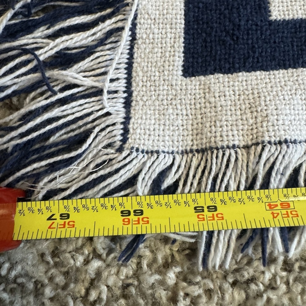Simply Country Wholesale Vintage 100% cotton vintage throw/blanket. Blue 66x43 - Picture 5 of 7